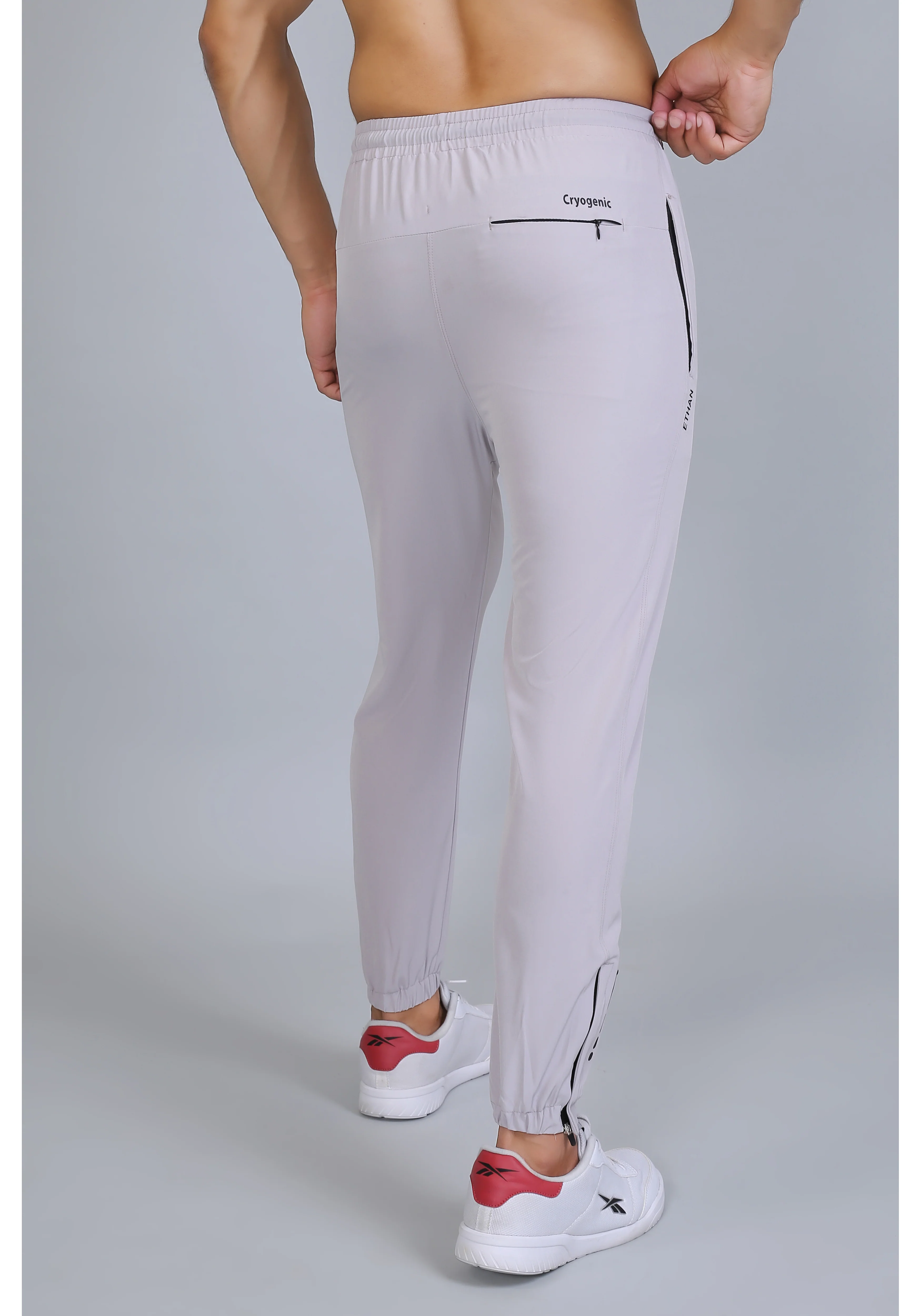 Ethan Men Solid Nylon Spandex Six Zipper Track Pants - Image 14