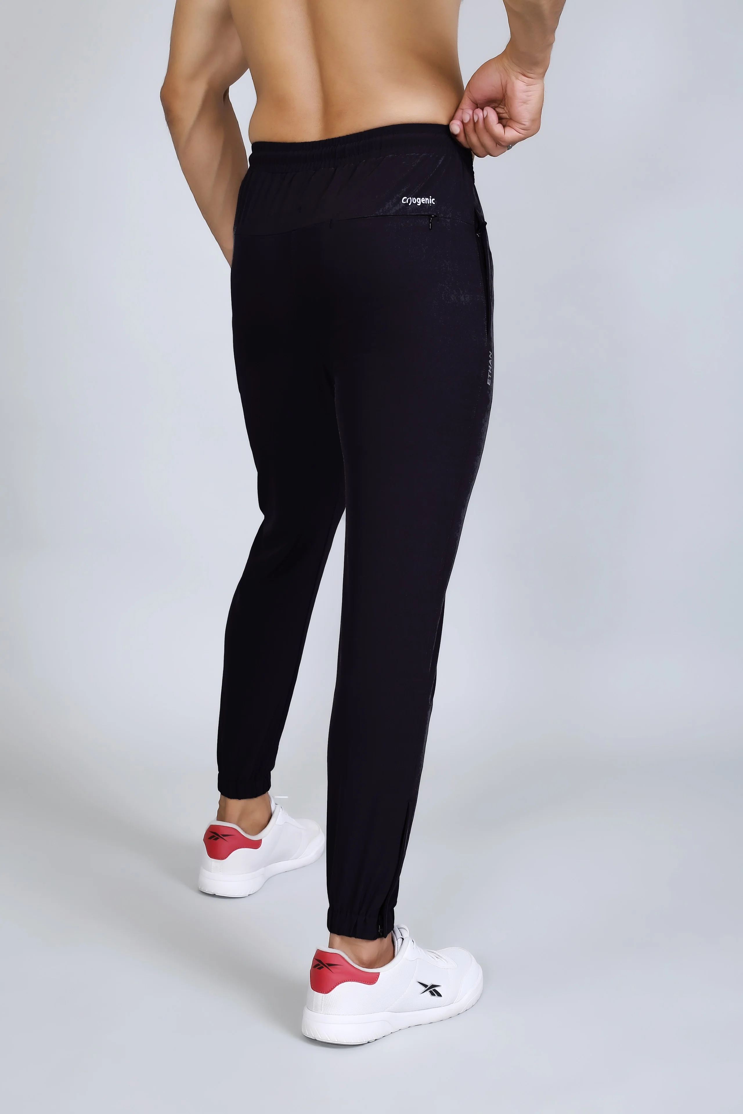 Ethan Men Solid Nylon Spandex Six Zipper Track Pants - Image 35